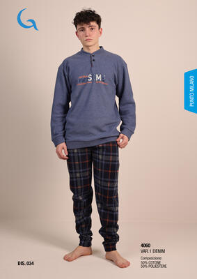 PIGIAMA RAGAZZO M/L 4060 Tellini S.r.l. Ingrosso Abbigliamento